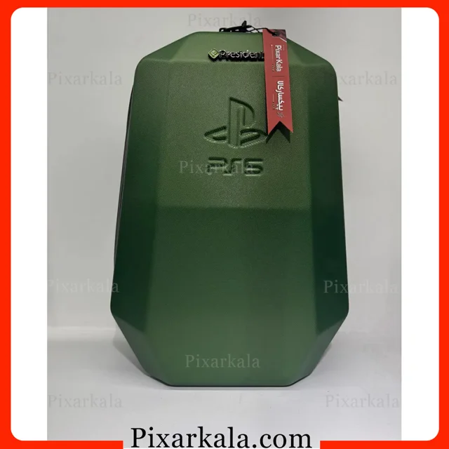 کیف حمل PS5 Slim نمای روبرو سبز