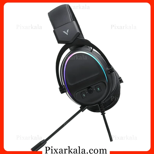 هدست رپو VH650 کنار کیبورد گیمینگ