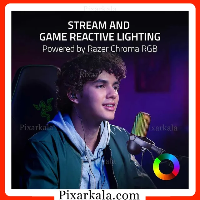 میکروفون گیمینگ و استریم ریزر مدل Razer Seiren V3 Chroma با نورپردازی RGB