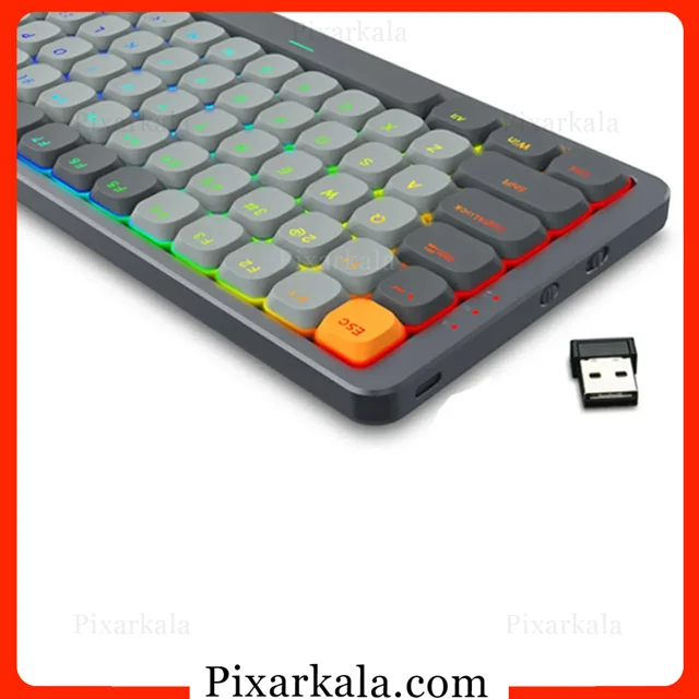 کیبورد مکانیکال ردراگون Azure K652GG-RGB-PRO با طراحی 75 درصد و سوییچ Low Profile Red