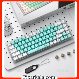 نمای روبروی کیبورد گیمینگ Redragon Castor Pro K631RGB-PRO-GW