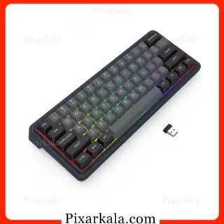کیبورد مکانیکی Redragon Draconic V2 K730GB-RGB-PRO با طراحی 60 درصد، RGB و اتصال سه‌گانه