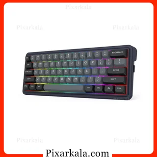 کیبورد مکانیکی Redragon Draconic V2 K730GB-RGB-PRO با طراحی 60 درصد، RGB و اتصال سه‌گانه
