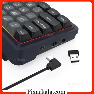 کیبورد مکانیکی Redragon Draconic V2 K730GB-RGB-PRO با طراحی 60 درصد، RGB و اتصال سه‌گانه