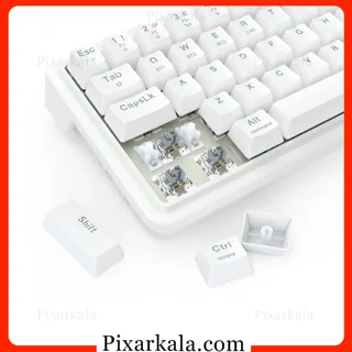کیبورد مکانیکی گیمینگ مکانیکال Redragon K730W-RGB-PRO Draconic V2 Pro White