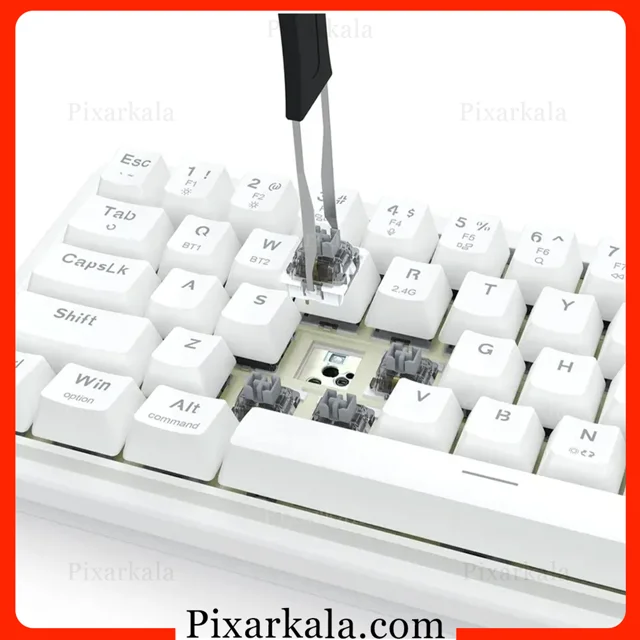 کیبورد مکانیکی گیمینگ Redragon K730W-RGB-PRO Draconic V2 Pro White