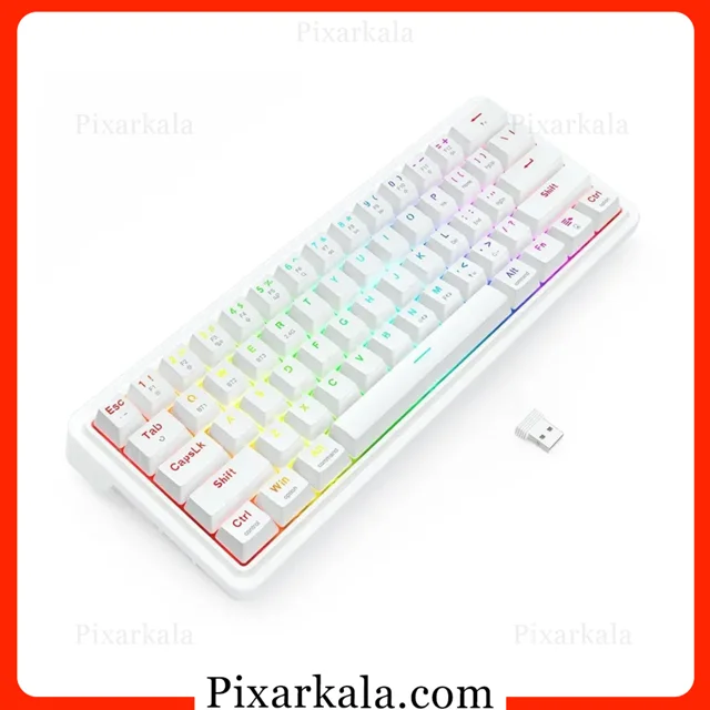 کیبورد مکانیکی گیمینگ Redragon K730W-RGB-PRO Draconic V2 Pro White