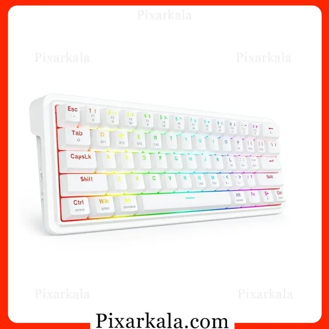 کیبورد مکانیکی گیمینگ Redragon K730W-RGB-PRO Draconic V2 Pro White