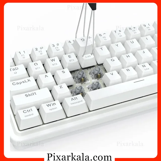 کیبورد مکانیکی گیمینگ Redragon K730W-RGB-PRO Draconic V2 Pro White