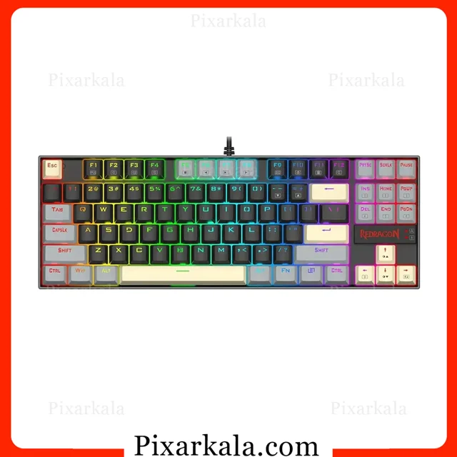 کیبورد مکانیکال ردراگون Kumara K552LGY-RGB با نورپردازی RGB