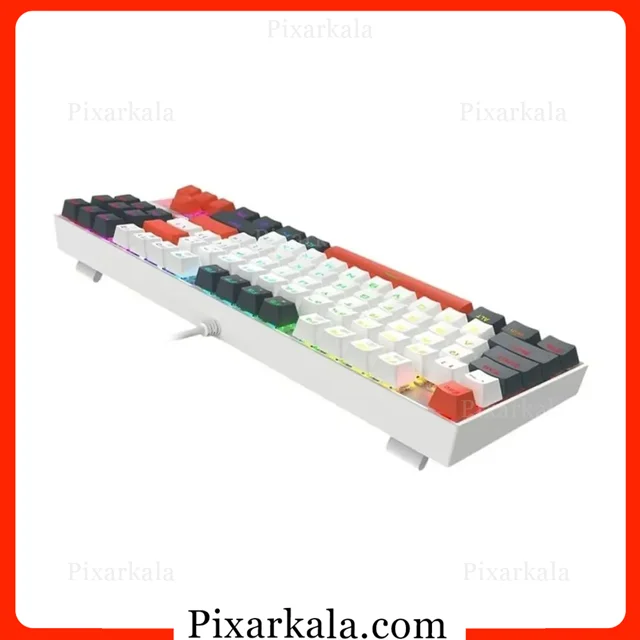 کیبورد گیمینگ TKL ردراگون K552WLR-RGB سفید مشکی قرمز