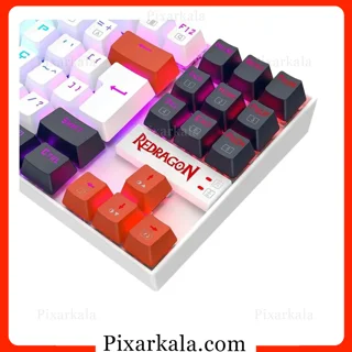 کیبورد گیمینگ TKL ردراگون K552WLR-RGB سفید مشکی قرمز