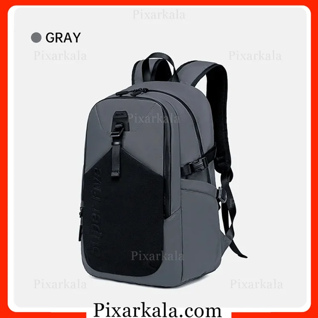 کوله پشتی لپ تاپ سوپر فایو مدل FB00701 رنگ طوسی