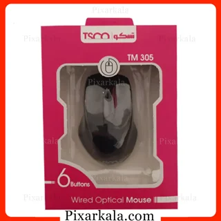 موس سیمی تسکو مدل TSCO TM-305 با حسگر اپتیکال و اتصال USB