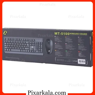 ست کیبورد و ماوس بی سیم X4Tech MT-5100 مناسب استفاده اداری و خانگی