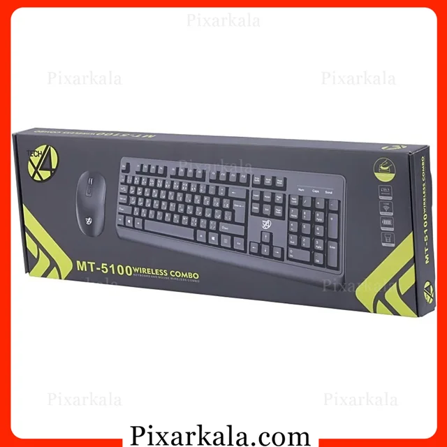 ست کیبورد و ماوس بی سیم X4Tech MT-5100 مناسب استفاده اداری و خانگی