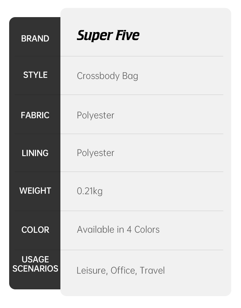 کیف دوشی سوپر فایو FB00754